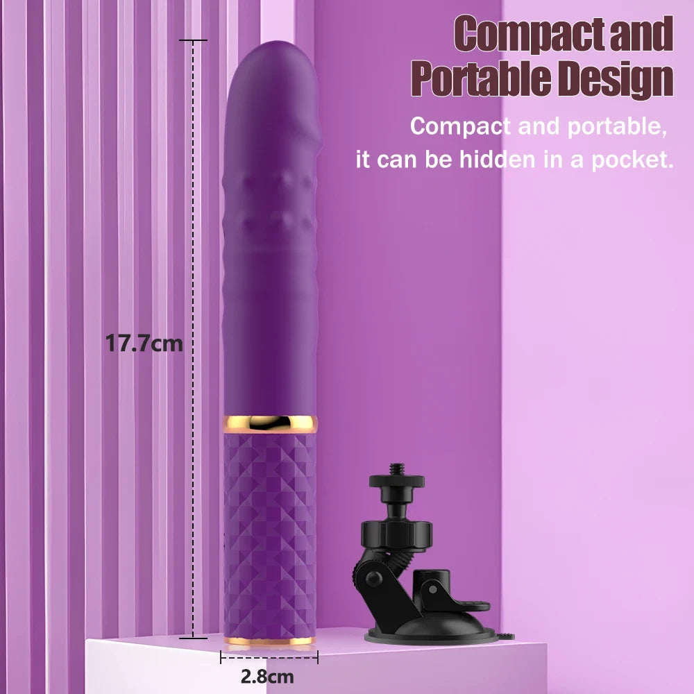 Silicone Thrusting Dildo Vibrator