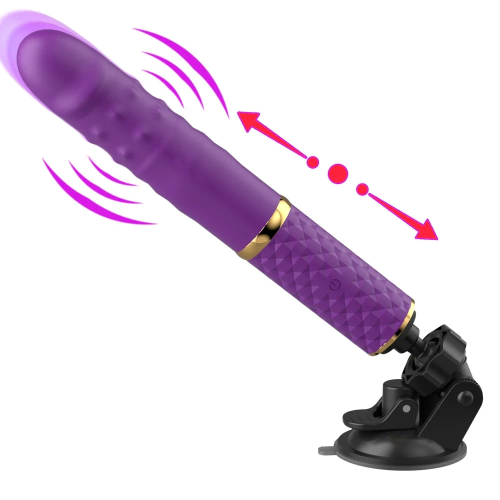 Silicone Thrusting Dildo Vibrator