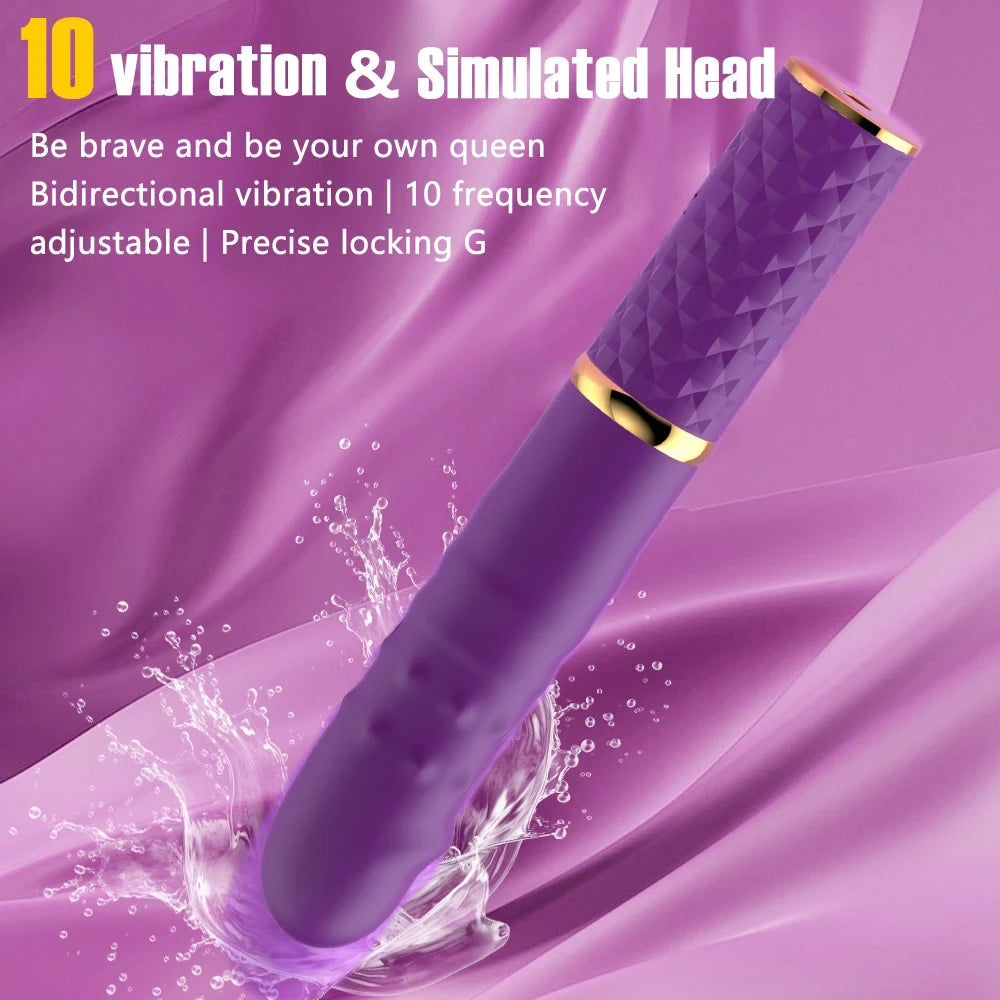 Silicone Thrusting Dildo Vibrator