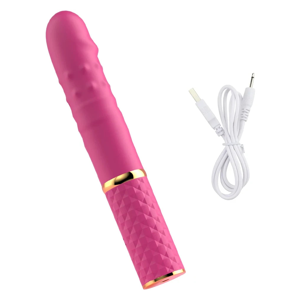 Silicone Thrusting Dildo Vibrator