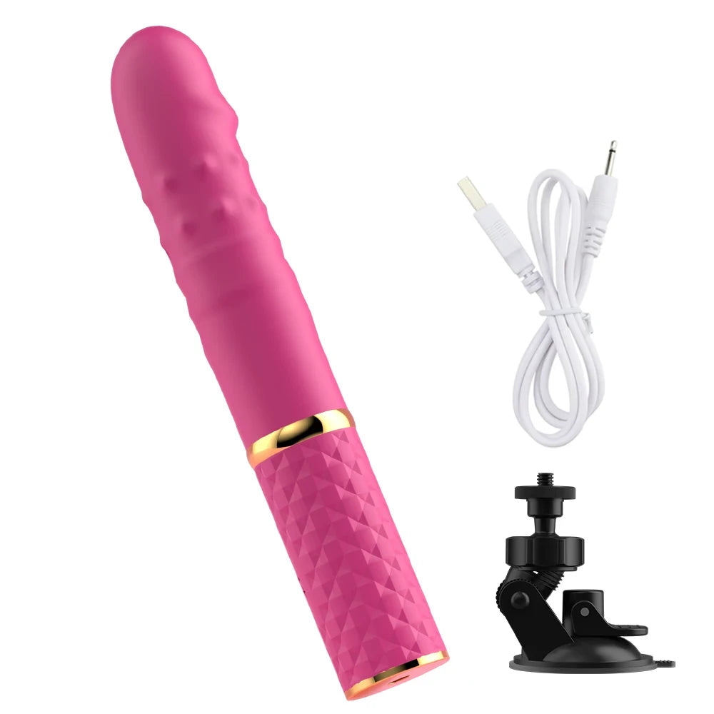 Silicone Thrusting Dildo Vibrator