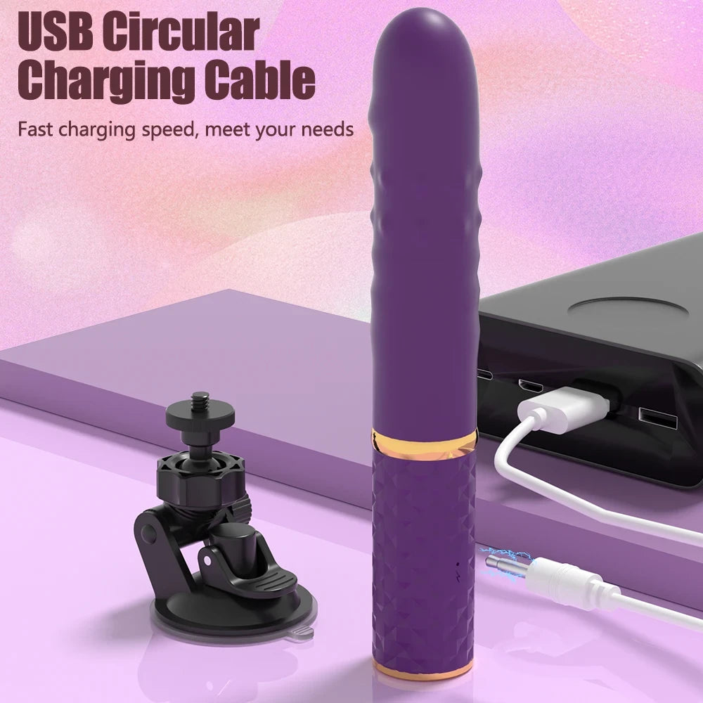 Silicone Thrusting Dildo Vibrator
