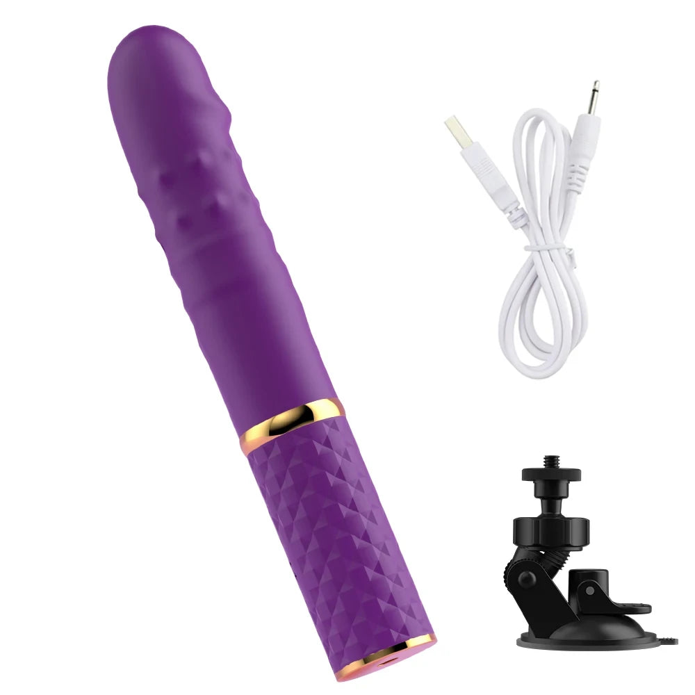 Silicone Thrusting Dildo Vibrator