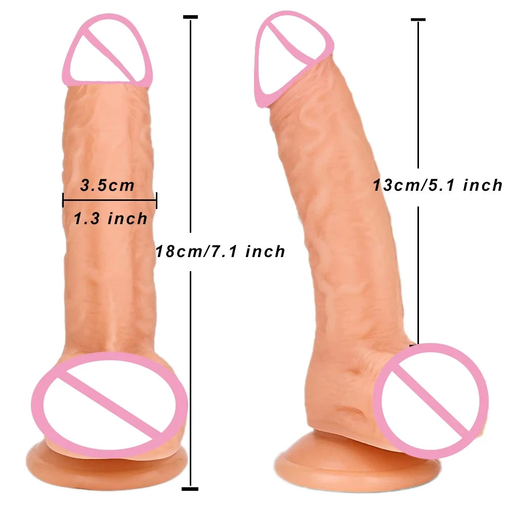 Realistic Silicone Dildo with Suction Cup
